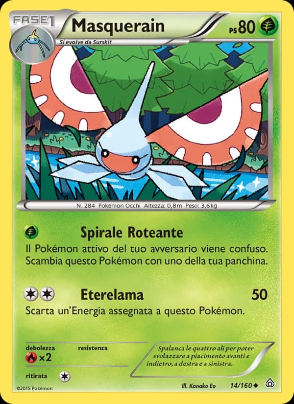 Masquerain card in Italian