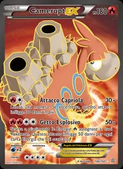 Camerupt EX card in Italian