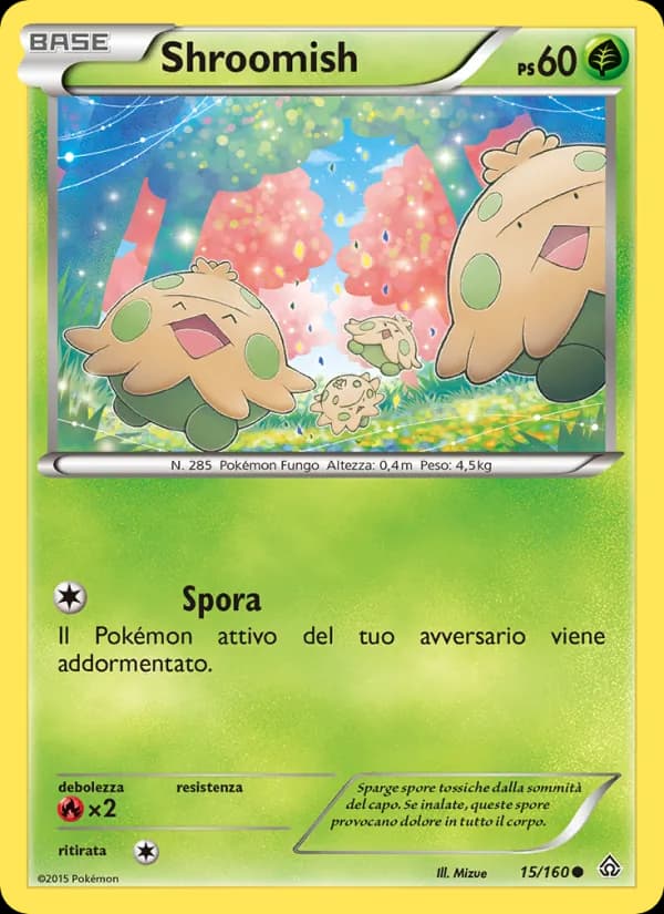 Shroomish card in Italian