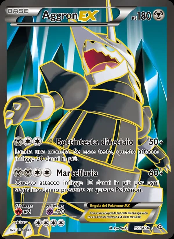 Aggron EX card in Italian