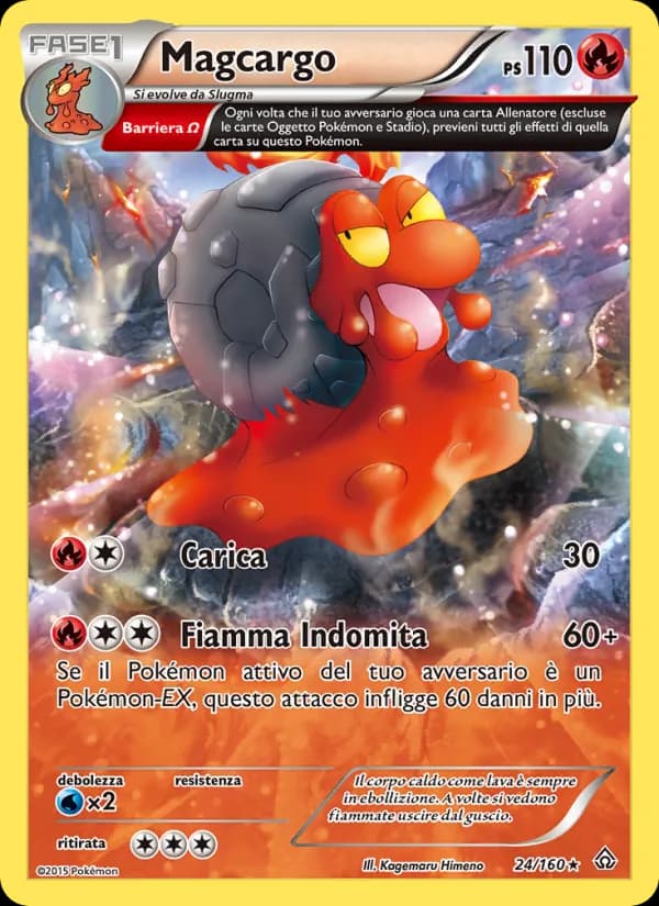 Magcargo card in Italian