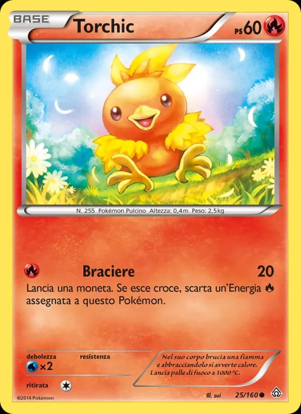 Torchic card in Italian
