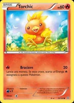 Torchic card in Italian