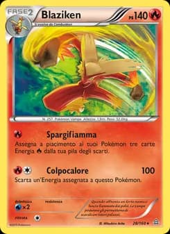 Blaziken card in Italian