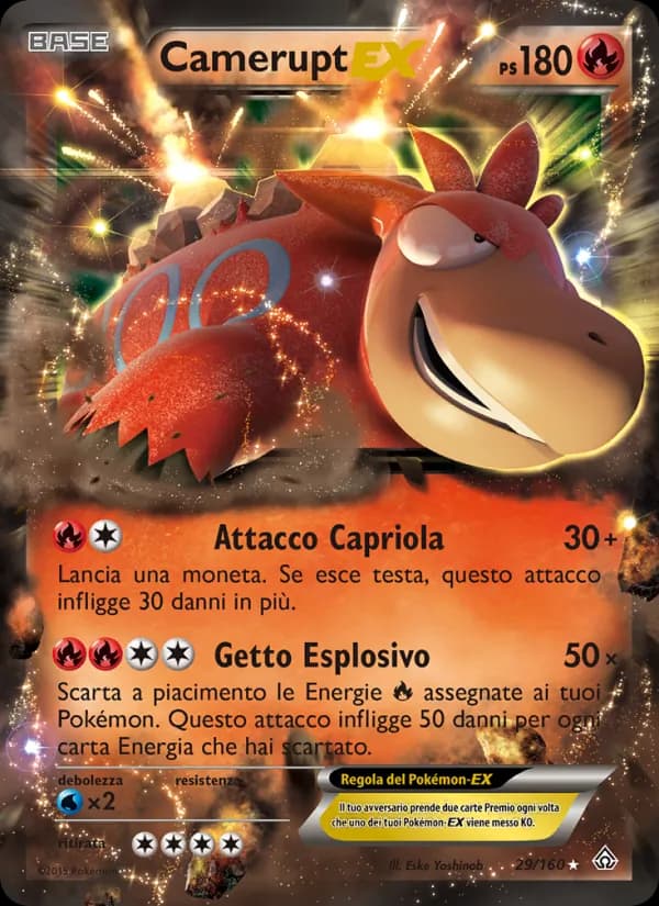 Camerupt EX card in Italian