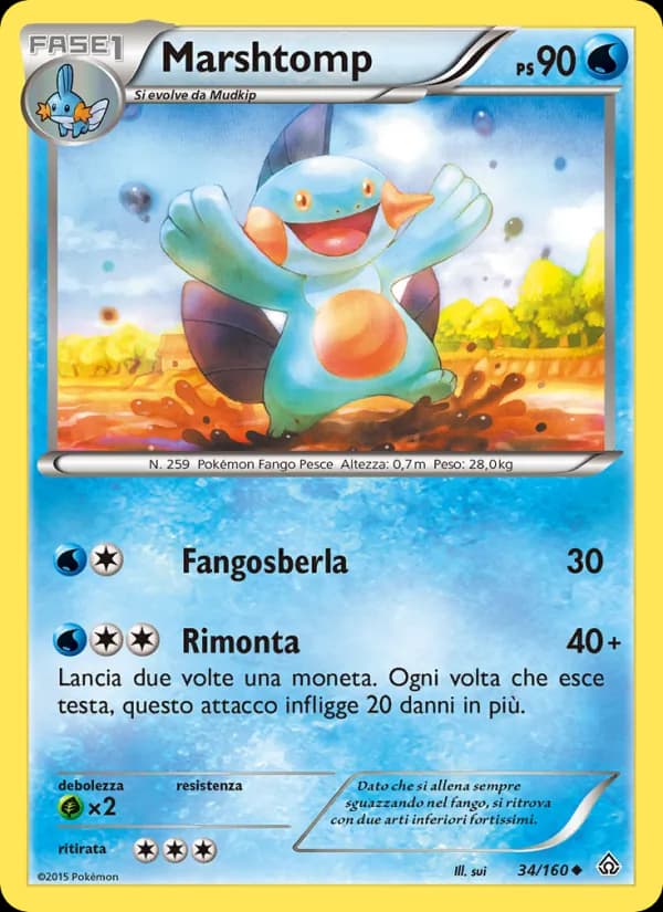 Marshtomp card in Italian