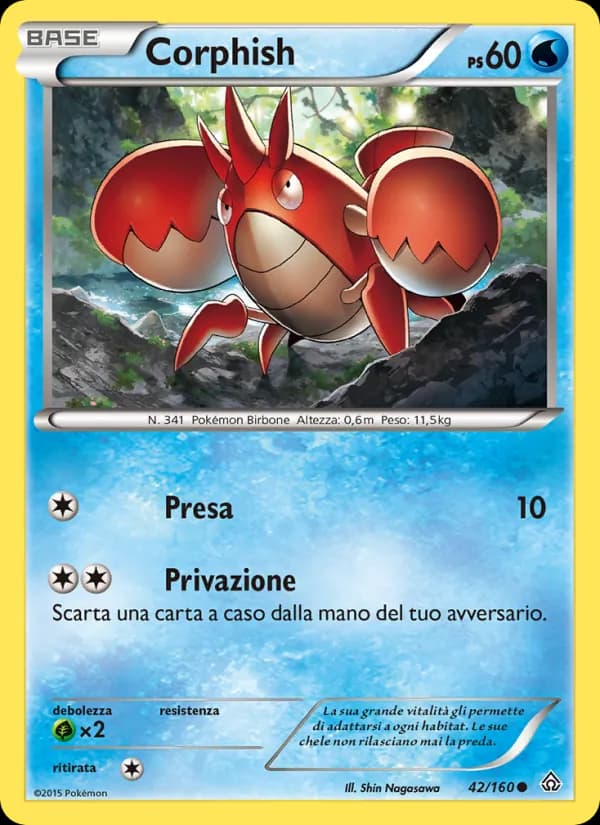 Corphish card in Italian