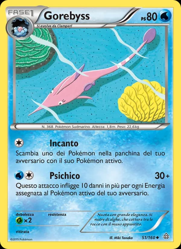 Gorebyss card in Italian