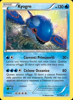 Kyogre card in Italian