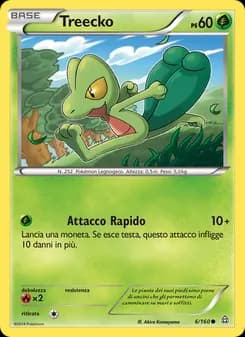 Treecko card in Italian