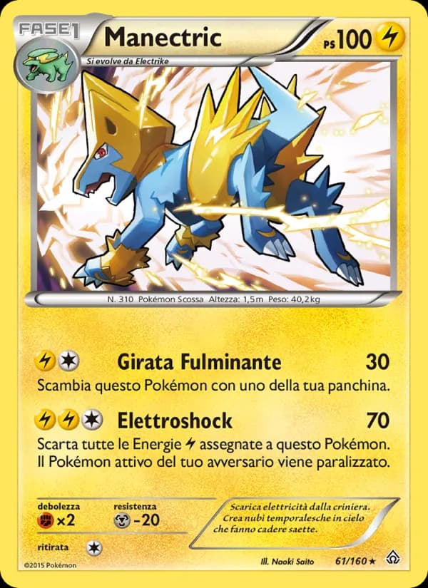 Manectric card in Italian