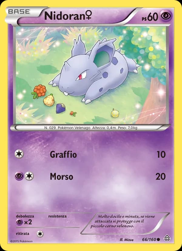Nidoran♀ card in Italian