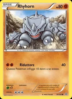 Rhyhorn card in Italian