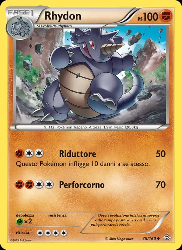 Rhydon card in Italian