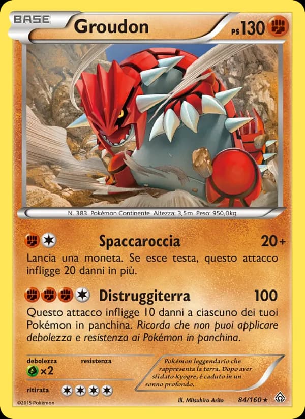 Groudon card in Italian