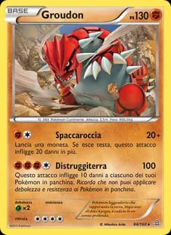 Groudon card in Italian