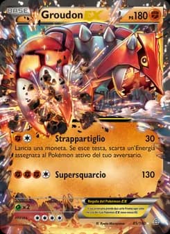 Groudon EX card in Italian