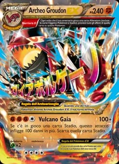 Archeo Groudon EX card in Italian