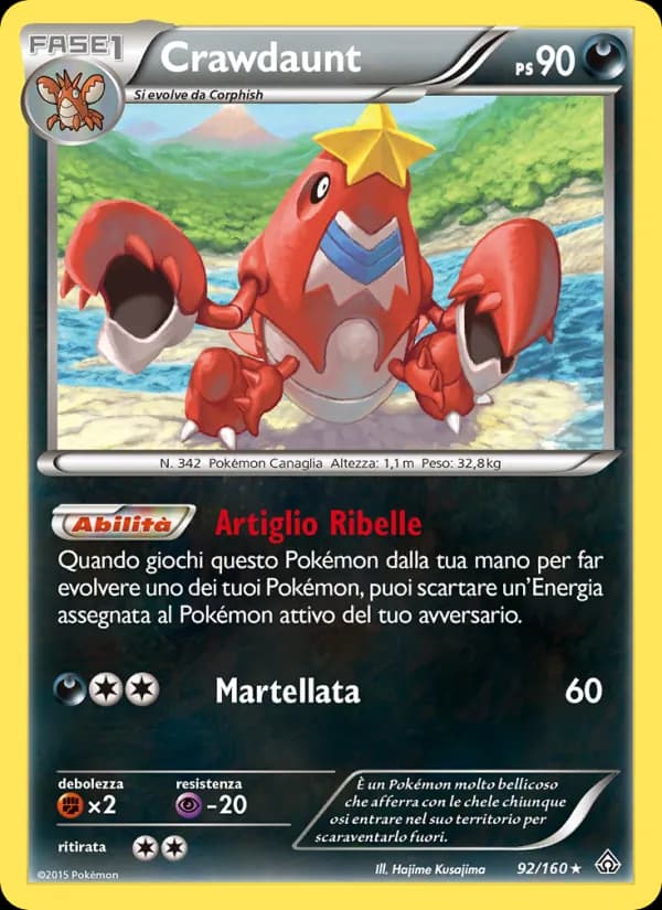 Crawdaunt card in Italian