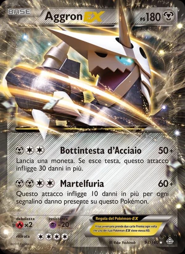 Aggron EX card in Italian