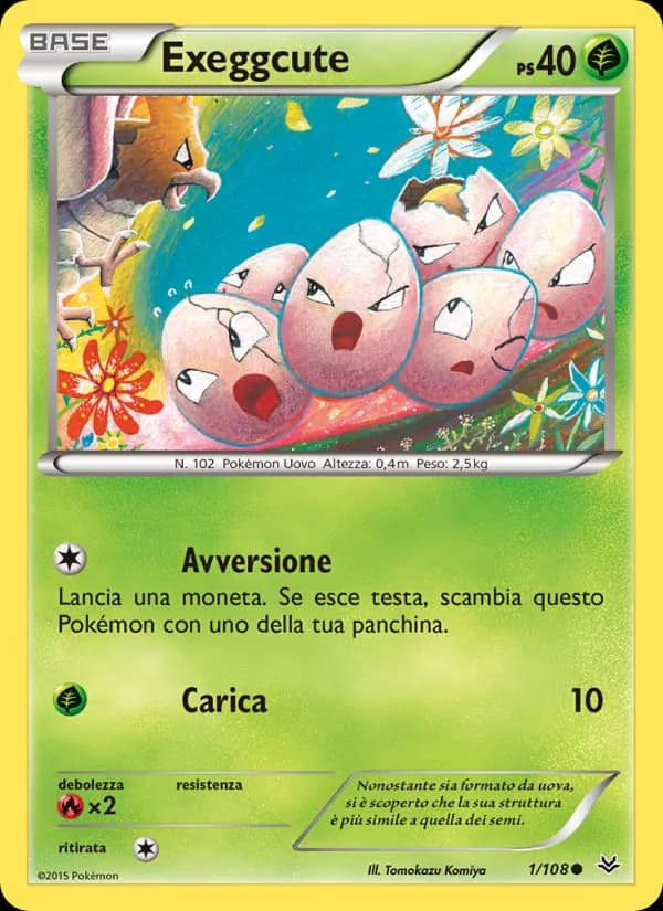 Exeggcute card in Italian