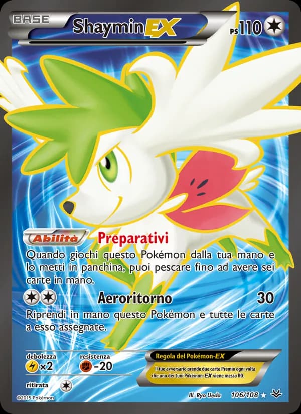 Shaymin EX card in Italian