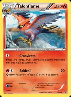 Talonflame card in Italian