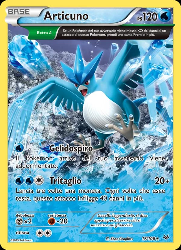 Articuno card in Italian