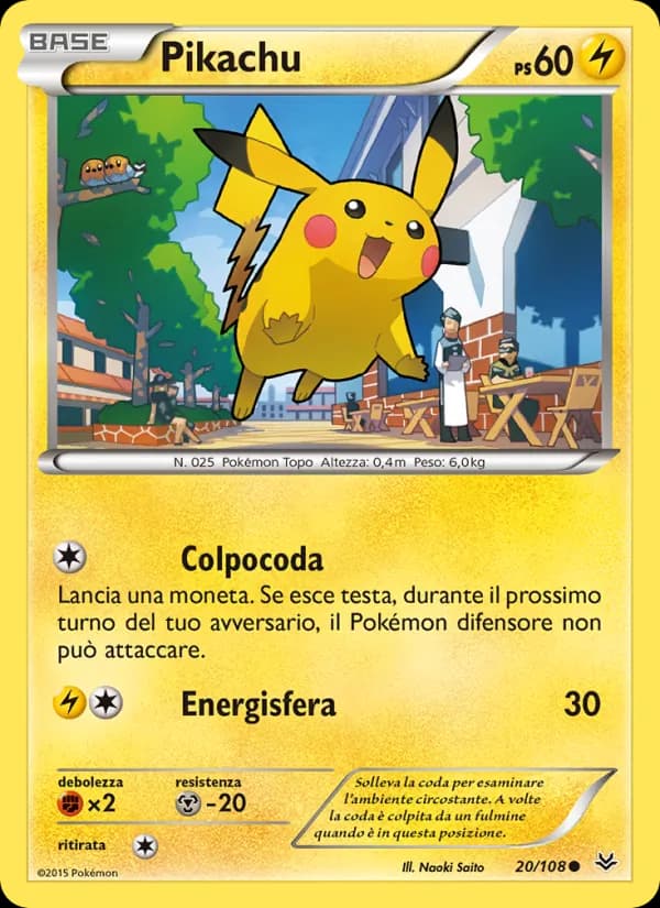 Pikachu card in Italian
