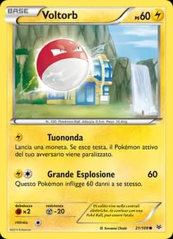 Voltorb card in Italian