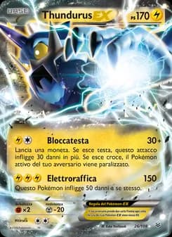 Thundurus EX card in Italian