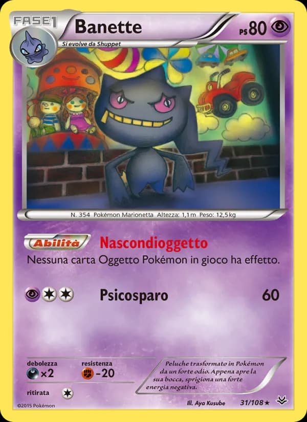 Banette card in Italian
