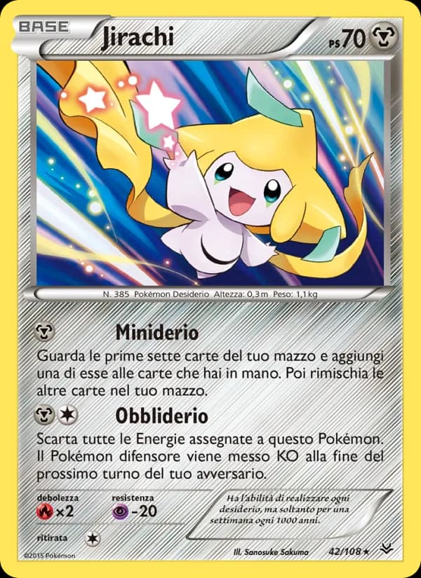 Jirachi card in Italian