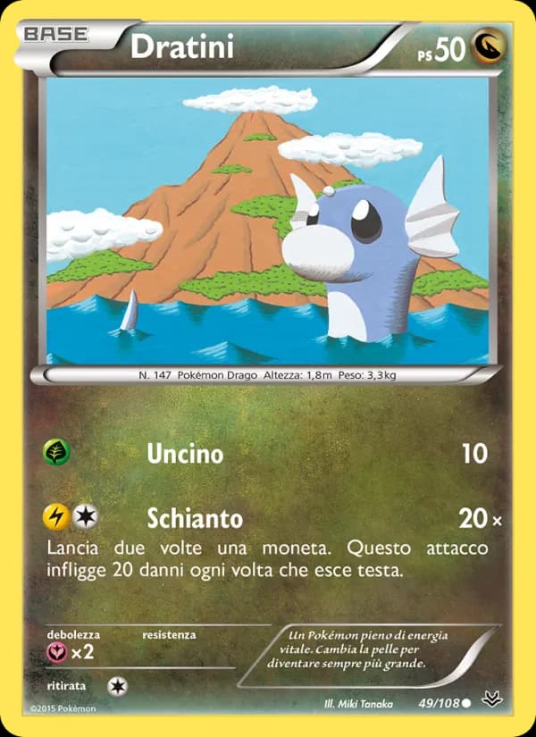 Dratini card in Italian