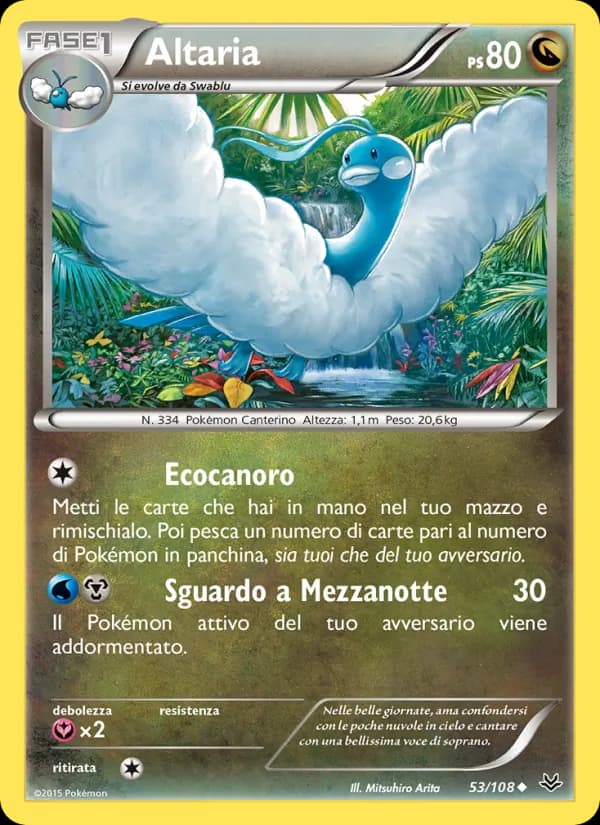 Altaria card in Italian