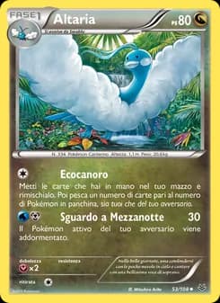 Altaria card in Italian