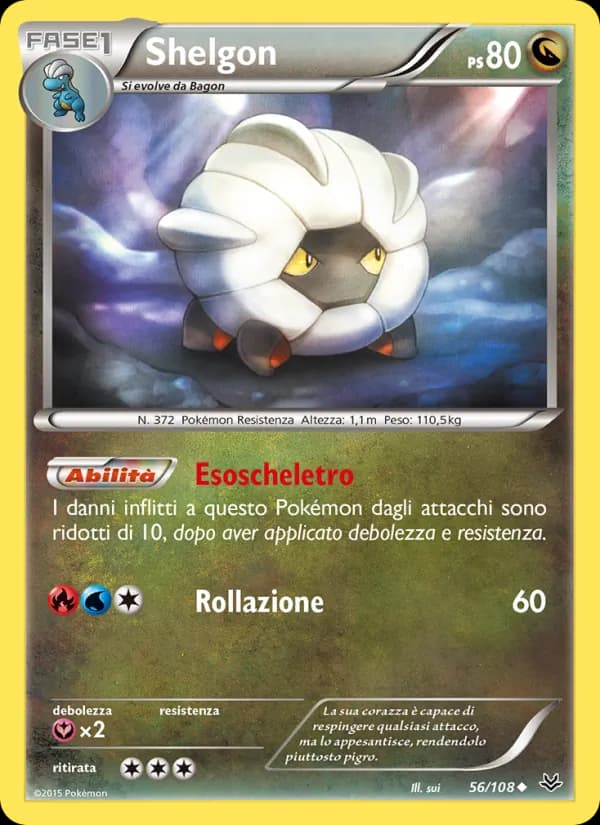 Shelgon card in Italian