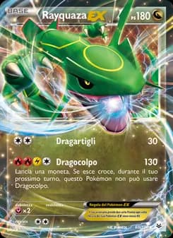 Rayquaza EX card in Italian