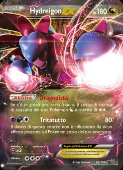Hydreigon EX card in Italian