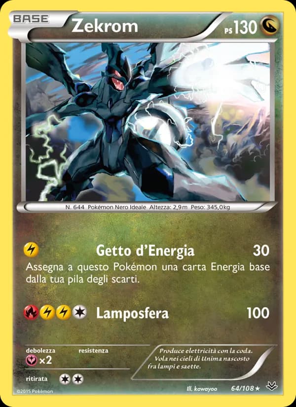Zekrom card in Italian