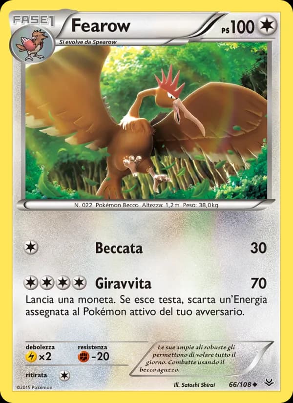 Fearow card in Italian