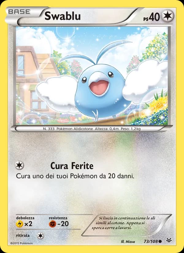 Swablu card in Italian