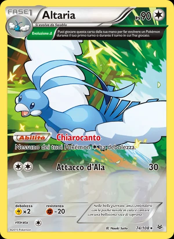 Altaria card in Italian