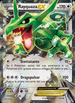 Rayquaza EX card in Italian