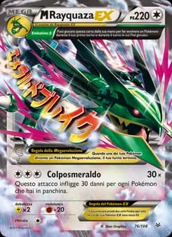 M Rayquaza EX card in Italian