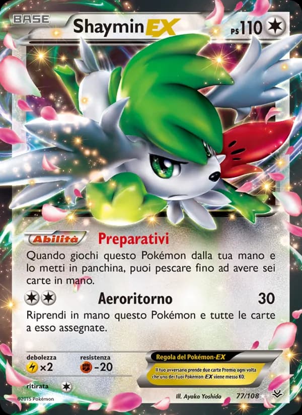 Shaymin EX card in Italian