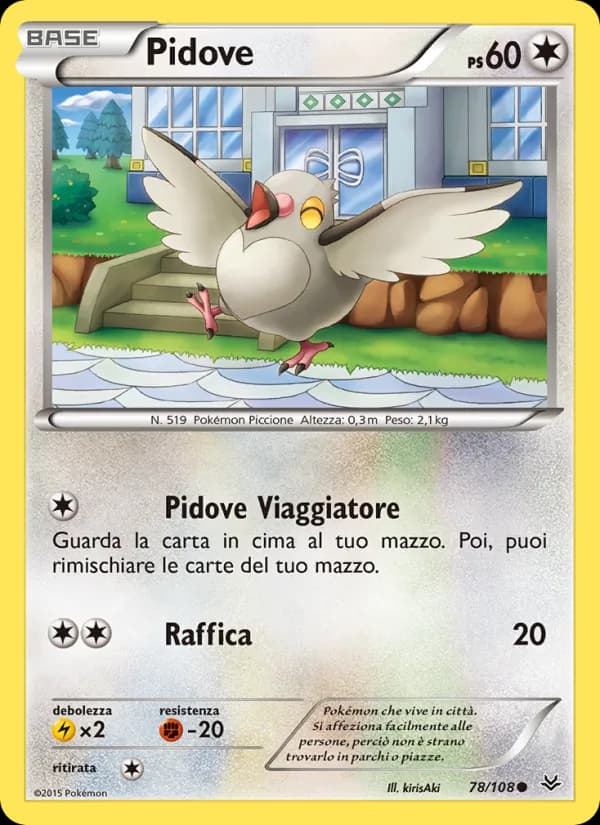 Pidove card in Italian
