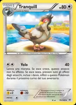 Tranquill card in Italian