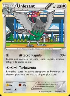 Unfezant card in Italian