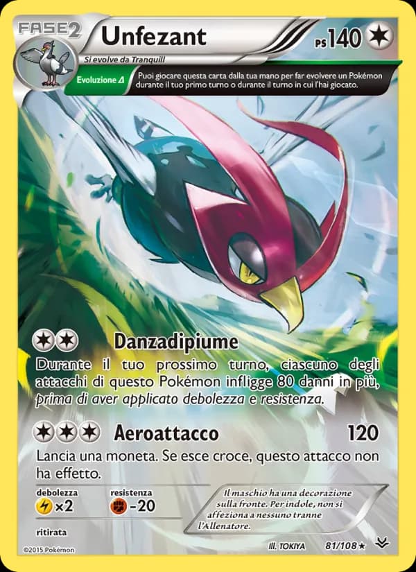 Unfezant card in Italian